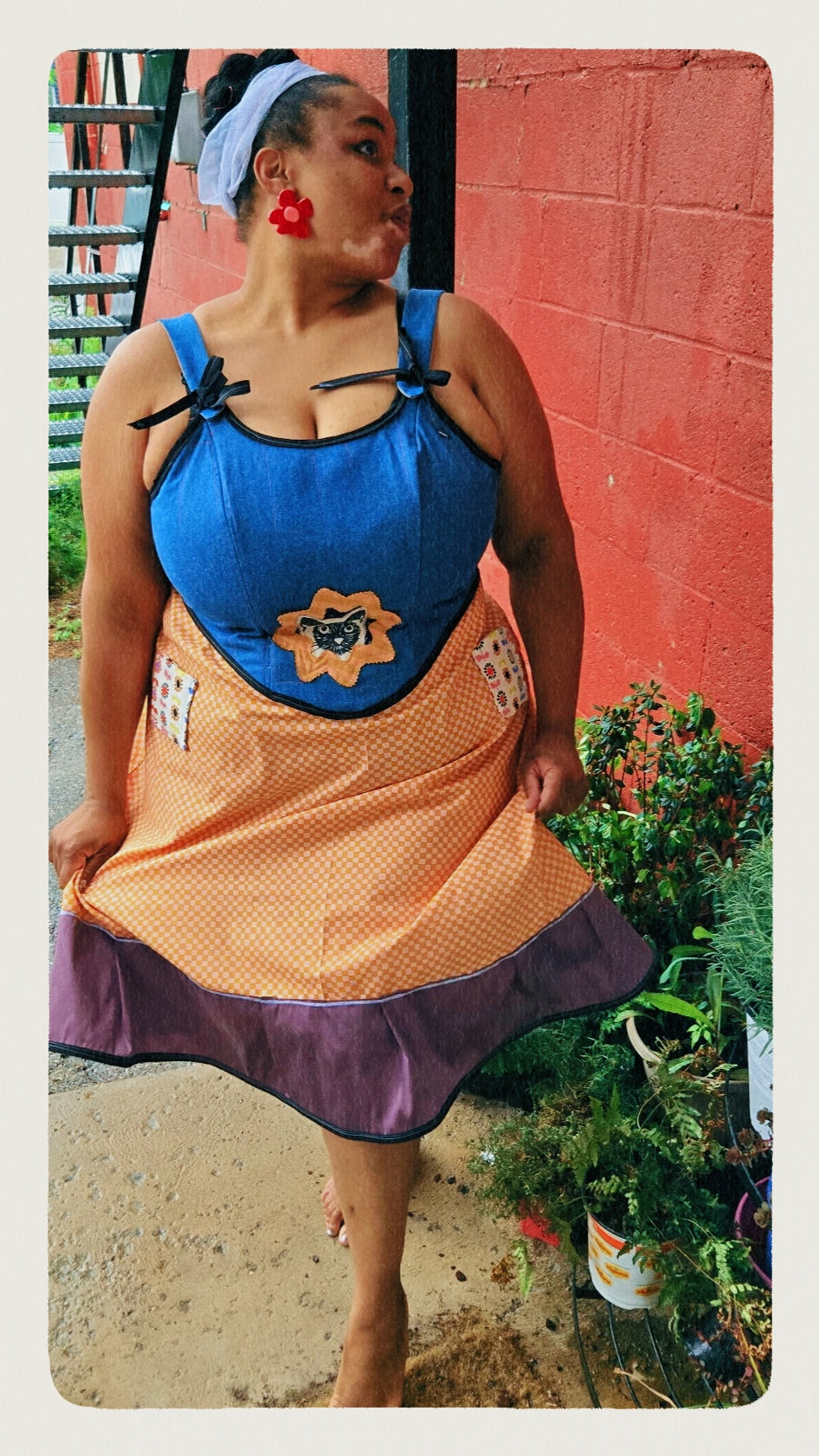 Peek A Kitty Corset Top